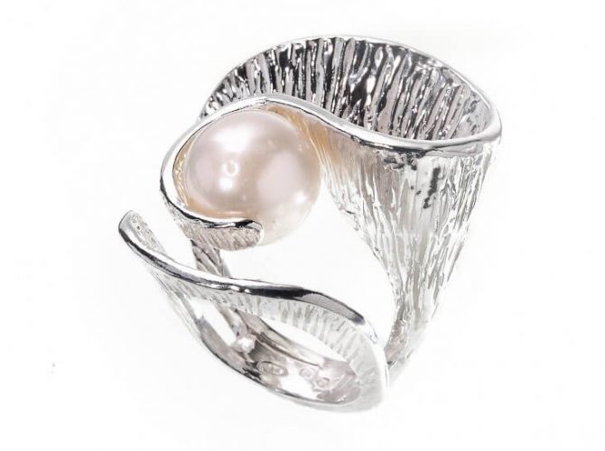 Anello linea Perle in argento Athena Gioielli